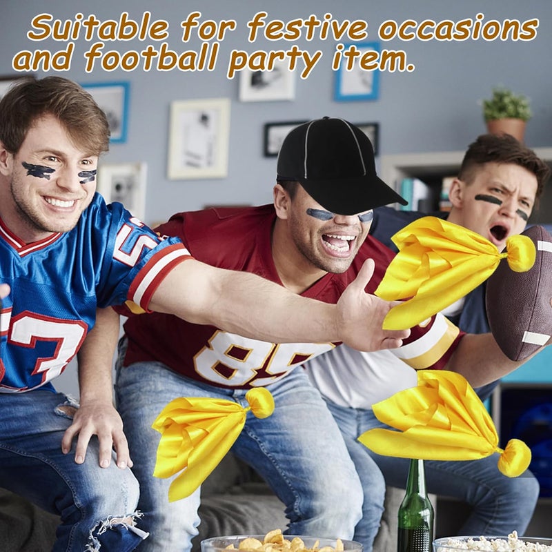 Ahuimeius 16 Pcs Yellow Penalty Flag Football Flags, Referee Flag, Lacrosse,Sports Fan for Football Games Party Accessory Referee Game Party - Image 4